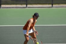 First doubles UT sophomore Vanja Corovic and UT junior Marija Milic defeated CSUS sophomore Aileen Tsan and CSUS junior Anastassia Lyssenko 8-3.  The University of Texas defeated Sacramento State on Saturday, March 22, 2008.

Filename: SRM_20080322_1123242.jpg
Aperture: f/4.0
Shutter Speed: 1/4000
Body: Canon EOS-1D Mark II
Lens: Canon EF 300mm f/2.8 L IS