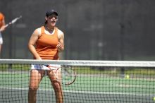 First doubles UT sophomore Vanja Corovic and UT junior Marija Milic defeated CSUS sophomore Aileen Tsan and CSUS junior Anastassia Lyssenko 8-3.  The University of Texas defeated Sacramento State on Saturday, March 22, 2008.

Filename: SRM_20080322_1138208.jpg
Aperture: f/2.8
Shutter Speed: 1/3200
Body: Canon EOS-1D Mark II
Lens: Canon EF 300mm f/2.8 L IS