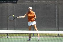 Second doubles UT freshman Maggie Mello and UT senior Courtney Zauft defeated CSUS junior Luba Schifris and CSUS junior Karina Jarlkaganova 8-4.  The University of Texas defeated Sacramento State on Saturday, March 22, 2008.

Filename: SRM_20080322_1143563.jpg
Aperture: f/4.0
Shutter Speed: 1/2500
Body: Canon EOS-1D Mark II
Lens: Canon EF 300mm f/2.8 L IS