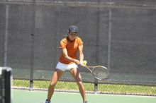 Third doubles UT sophomore Stephanie Davison and UT freshman Caroline Larsson defeated CSUS junior Joyce Martinez Gutierrez and CSUS freshman Melissa Valenzuela 8-6.  The University of Texas defeated Sacramento State on Saturday, March 22, 2008.

Filename: SRM_20080322_1156045.jpg
Aperture: f/4.0
Shutter Speed: 1/2500
Body: Canon EOS-1D Mark II
Lens: Canon EF 300mm f/2.8 L IS
