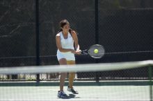 Fourth singles UT freshman Maggie Mello lost to CSUS junior Karina Jarlkaganova 6-7 (2), 4-6.  The University of Texas defeated Sacramento State on Saturday, March 22, 2008.

Filename: SRM_20080322_1245026.jpg
Aperture: f/2.8
Shutter Speed: 1/2000
Body: Canon EOS-1D Mark II
Lens: Canon EF 300mm f/2.8 L IS