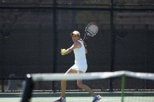 Sixth singles UT sophomore Sarah Lancaster CSUS junior Joyce Martinez Gutierrez 6-1, 6-2.  The University of Texas defeated Sacramento State on Saturday, March 22, 2008.

Filename: SRM_20080322_1249021.jpg
Aperture: f/2.8
Shutter Speed: 1/2000
Body: Canon EOS-1D Mark II
Lens: Canon EF 300mm f/2.8 L IS