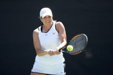 Second singles UT senior Courtney Zauft defeated CSUS junior Anastassia Lyssenko 4-6, 6-3, 10-6.  The University of Texas defeated Sacramento State on Saturday, March 22, 2008.

Filename: SRM_20080322_1307220.jpg
Aperture: f/2.8
Shutter Speed: 1/2500
Body: Canon EOS-1D Mark II
Lens: Canon EF 300mm f/2.8 L IS