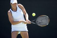 Second singles UT senior Courtney Zauft defeated CSUS junior Anastassia Lyssenko 4-6, 6-3, 10-6.  The University of Texas defeated Sacramento State on Saturday, March 22, 2008.

Filename: SRM_20080322_1307329.jpg
Aperture: f/2.8
Shutter Speed: 1/2500
Body: Canon EOS-1D Mark II
Lens: Canon EF 300mm f/2.8 L IS