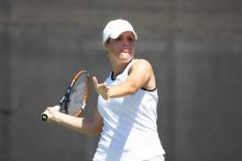 Second singles UT senior Courtney Zauft defeated CSUS junior Anastassia Lyssenko 4-6, 6-3, 10-6.  The University of Texas defeated Sacramento State on Saturday, March 22, 2008.

Filename: SRM_20080322_1316242.jpg
Aperture: f/2.8
Shutter Speed: 1/2500
Body: Canon EOS-1D Mark II
Lens: Canon EF 300mm f/2.8 L IS