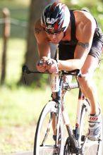 Philip Mallory (bib #79) of Round Rock placed 10 in his age group (M 35-39) with an overall time of 01:54:53 at The Howdy Du duathlon in Berry Springs Park, Georgetown, Sunday July 6, 2008.

Filename: SRM_20080706_0802048.jpg
Aperture: f/2.8
Shutter Speed: 1/800
Body: Canon EOS 20D
Lens: Canon EF 300mm f/2.8 L IS