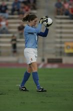 UT senior Dianna Pfenninger (#8, Goalkeeper).  The University of Texas women's soccer team tied 0-0 against the Texas A&M Aggies Friday night, September 27, 2008.

Filename: SRM_20080926_1905140.jpg
Aperture: f/4.0
Shutter Speed: 1/1000
Body: Canon EOS-1D Mark II
Lens: Canon EF 300mm f/2.8 L IS