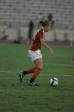 UT freshman Kylie Doniak (#15, Midfielder).  The University of Texas women's soccer team tied 0-0 against the Texas A&M Aggies Friday night, September 27, 2008.

Filename: SRM_20080926_1911101.jpg
Aperture: f/4.0
Shutter Speed: 1/1000
Body: Canon EOS-1D Mark II
Lens: Canon EF 300mm f/2.8 L IS