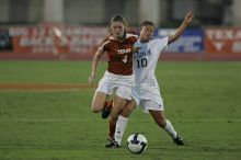 UT senior Jill Gilbeau (#4, Defender and Midfielder).  The University of Texas women's soccer team tied 0-0 against the Texas A&M Aggies Friday night, September 27, 2008.

Filename: SRM_20080926_1922249.jpg
Aperture: f/4.0
Shutter Speed: 1/500
Body: Canon EOS-1D Mark II
Lens: Canon EF 300mm f/2.8 L IS