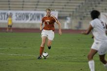 UT freshman Courtney Goodson (#7, Forward and Midfielder).  The University of Texas women's soccer team tied 0-0 against the Texas A&M Aggies Friday night, September 27, 2008.

Filename: SRM_20080926_1924226.jpg
Aperture: f/4.0
Shutter Speed: 1/500
Body: Canon EOS-1D Mark II
Lens: Canon EF 300mm f/2.8 L IS