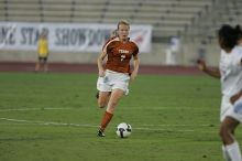 UT freshman Courtney Goodson (#7, Forward and Midfielder).  The University of Texas women's soccer team tied 0-0 against the Texas A&M Aggies Friday night, September 27, 2008.

Filename: SRM_20080926_1924248.jpg
Aperture: f/4.0
Shutter Speed: 1/500
Body: Canon EOS-1D Mark II
Lens: Canon EF 300mm f/2.8 L IS