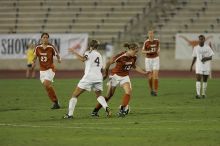 The University of Texas women's soccer team tied 0-0 against the Texas A&M Aggies Friday night, September 27, 2008.

Filename: SRM_20080926_1935067.jpg
Aperture: f/4.0
Shutter Speed: 1/500
Body: Canon EOS-1D Mark II
Lens: Canon EF 300mm f/2.8 L IS