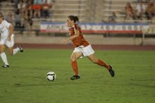 UT senior Kasey Moore (#14, Defender).  The University of Texas women's soccer team tied 0-0 against the Texas A&M Aggies Friday night, September 27, 2008.

Filename: SRM_20080926_2012103.jpg
Aperture: f/2.8
Shutter Speed: 1/500
Body: Canon EOS-1D Mark II
Lens: Canon EF 300mm f/2.8 L IS