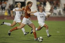 UT freshman Courtney Goodson (#7, Forward and Midfielder) takes the ball down the field.  The University of Texas women's soccer team tied 0-0 against the Texas A&M Aggies Friday night, September 27, 2008.

Filename: SRM_20080926_2048327.jpg
Aperture: f/2.8
Shutter Speed: 1/500
Body: Canon EOS-1D Mark II
Lens: Canon EF 300mm f/2.8 L IS