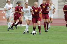 UT sophomore Niki Arlitt (#11, Forward) fights for the ball.  The University of Texas women's soccer team won 2-1 against the Iowa State Cyclones Sunday afternoon, October 5, 2008.

Filename: SRM_20081005_11594489.jpg
Aperture: f/8.0
Shutter Speed: 1/500
Body: Canon EOS-1D Mark II
Lens: Canon EF 300mm f/2.8 L IS