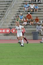 UT freshman Kylie Doniak (#15, Midfielder).  The University of Texas women's soccer team won 2-1 against the Iowa State Cyclones Sunday afternoon, October 5, 2008.