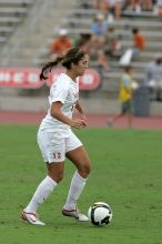 UT sophomore Alisha Ortiz (#12, Forward) in the second half.  The University of Texas women's soccer team won 2-1 against the Iowa State Cyclones Sunday afternoon, October 5, 2008.

Filename: SRM_20081005_13150615.jpg
Aperture: f/5.6
Shutter Speed: 1/1250
Body: Canon EOS-1D Mark II
Lens: Canon EF 300mm f/2.8 L IS