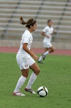 UT sophomore Alisha Ortiz (#12, Forward) in the second half.  The University of Texas women's soccer team won 2-1 against the Iowa State Cyclones Sunday afternoon, October 5, 2008.

Filename: SRM_20081005_13150820.jpg
Aperture: f/5.6
Shutter Speed: 1/1250
Body: Canon EOS-1D Mark II
Lens: Canon EF 300mm f/2.8 L IS