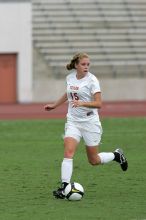 UT freshman Kylie Doniak (#15, Midfielder) crosses the ball in the second half. The University of Texas women's soccer team won 2-1 against the Iowa State Cyclones Sunday afternoon, October 5, 2008. UT freshman Kylie Doniak (#15, Midfielder) crosses the ball in the second half. The University of Texas women's soccer team won 2-1 against the Iowa State Cyclones Sunday afternoon, October 5, 2008.