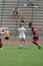 UT sophomore Alisha Ortiz (#12, Forward) in the second half.  The University of Texas women's soccer team won 2-1 against the Iowa State Cyclones Sunday afternoon, October 5, 2008.

Filename: SRM_20081005_13231816.jpg
Aperture: f/5.6
Shutter Speed: 1/2000
Body: Canon EOS-1D Mark II
Lens: Canon EF 300mm f/2.8 L IS