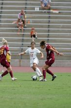 UT sophomore Alisha Ortiz (#12, Forward) in the second half.  The University of Texas women's soccer team won 2-1 against the Iowa State Cyclones Sunday afternoon, October 5, 2008.

Filename: SRM_20081005_13231817.jpg
Aperture: f/5.6
Shutter Speed: 1/1600
Body: Canon EOS-1D Mark II
Lens: Canon EF 300mm f/2.8 L IS