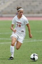 UT sophomore Erica Campanelli (#19, Defender) in the second half.  The University of Texas women's soccer team won 2-1 against the Iowa State Cyclones Sunday afternoon, October 5, 2008.

Filename: SRM_20081005_13234048.jpg
Aperture: f/5.6
Shutter Speed: 1/1250
Body: Canon EOS-1D Mark II
Lens: Canon EF 300mm f/2.8 L IS