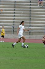 UT senior Stephanie Logterman (#10, Defender) in the second half.  The University of Texas women's soccer team won 2-1 against the Iowa State Cyclones Sunday afternoon, October 5, 2008.

Filename: SRM_20081005_13253693.jpg
Aperture: f/5.6
Shutter Speed: 1/1600
Body: Canon EOS-1D Mark II
Lens: Canon EF 300mm f/2.8 L IS