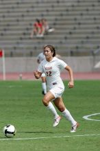 UT sophomore Alisha Ortiz (#12, Forward) in the second half.  The University of Texas women's soccer team won 2-1 against the Iowa State Cyclones Sunday afternoon, October 5, 2008.

Filename: SRM_20081005_13424462.jpg
Aperture: f/5.6
Shutter Speed: 1/2500
Body: Canon EOS-1D Mark II
Lens: Canon EF 300mm f/2.8 L IS