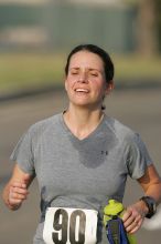 Beth Marek won first place in her age division at the Army Dillo half-marathon and 32K race.

Filename: SRM_20080921_0841445.jpg
Aperture: f/4.0
Shutter Speed: 1/2000
Body: Canon EOS-1D Mark II
Lens: Canon EF 300mm f/2.8 L IS