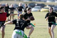 The Cheetahs (chemical engineering team) lost in the Fall 2008 UT flag football intramural championship game on November 9, 2008.

Filename: SRM_20081109_15382639.jpg
Aperture: f/4.0
Shutter Speed: 1/2000
Body: Canon EOS-1D Mark II
Lens: Canon EF 300mm f/2.8 L IS