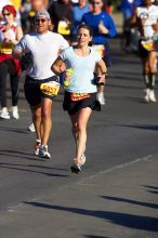 Beth Marek, bib #4236, completed the course in 3:38:21, a Boston Marathon qualifying time.  The first annual San Antonio Rock and Roll Marathon, Sunday, November 16, 2008.

Filename: SRM_20081116_08515408.jpg
Aperture: f/4.0
Shutter Speed: 1/2500
Body: Canon EOS-1D Mark II
Lens: Canon EF 300mm f/2.8 L IS