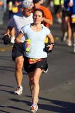 Beth Marek, bib #4236, completed the course in 3:38:21, a Boston Marathon qualifying time.  The first annual San Antonio Rock and Roll Marathon, Sunday, November 16, 2008.

Filename: SRM_20081116_08520619.jpg
Aperture: f/4.0
Shutter Speed: 1/3200
Body: Canon EOS-1D Mark II
Lens: Canon EF 300mm f/2.8 L IS