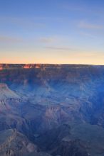 First sunrise of the new year at the south rim of the Grand Canyon, Thursday January 1, 2009.  The temperature was as low as 15 F the night before with a foot and a half of snow on the ground.  Luckily sunrise wasn't until 7:40.

Filename: SRM_20090101_07415910.JPG
Aperture: f/16.0
Shutter Speed: 32/10
Body: Canon EOS-1D Mark II
Lens: Canon EF 16-35mm f/2.8 L