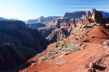 Hike down the South Kaibab trail, backpacking the Grand Canyon with Beth, Thursday, January 1, 2009.

Filename: SRM_20090101_15314780.jpg
Aperture: f/11.0
Shutter Speed: 1/25
Body: Canon EOS-1D Mark II
Lens: Canon EF 16-35mm f/2.8 L