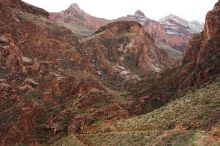 Hiking up the Bright Angel trail from Bright Angel campground to Indian Garden campground, while backpacking the Grand Canyon with Beth, Saturday, January 3, 2009.

Filename: SRM_20090103_12080760.JPG
Aperture: f/11.0
Shutter Speed: 1/30
Body: Canon EOS-1D Mark II
Lens: Canon EF 16-35mm f/2.8 L