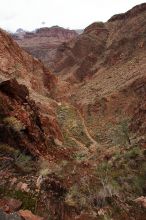 Hiking up the Bright Angel trail from Bright Angel campground to Indian Garden campground, while backpacking the Grand Canyon with Beth, Saturday, January 3, 2009.

Filename: SRM_20090103_12111563.JPG
Aperture: f/11.0
Shutter Speed: 1/25
Body: Canon EOS-1D Mark II
Lens: Canon EF 16-35mm f/2.8 L