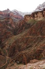 Hiking up the Bright Angel trail from Bright Angel campground to Indian Garden campground, while backpacking the Grand Canyon with Beth, Saturday, January 3, 2009.

Filename: SRM_20090103_12253870.JPG
Aperture: f/11.0
Shutter Speed: 1/25
Body: Canon EOS-1D Mark II
Lens: Canon EF 16-35mm f/2.8 L