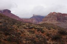 Hiking up the Bright Angel trail from Bright Angel campground to Indian Garden campground, while backpacking the Grand Canyon with Beth, Saturday, January 3, 2009.

Filename: SRM_20090103_15392726.JPG
Aperture: f/16.0
Shutter Speed: 1/50
Body: Canon EOS-1D Mark II
Lens: Canon EF 100-400mm f/4.5-5.6 L IS USM