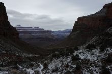 Hike up the Bright Angel trail from Indian Gardens campground, while backpacking the Grand Canyon, on Sunday, January 4, 2009.

Filename: SRM_20090104_09130472.JPG
Aperture: f/11.0
Shutter Speed: 1/40
Body: Canon EOS-1D Mark II
Lens: Canon EF 16-35mm f/2.8 L