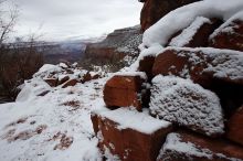 Hike up the Bright Angel trail from Indian Gardens campground, while backpacking the Grand Canyon, on Sunday, January 4, 2009.

Filename: SRM_20090104_10053885.JPG
Aperture: f/11.0
Shutter Speed: 1/40
Body: Canon EOS-1D Mark II
Lens: Canon EF 16-35mm f/2.8 L