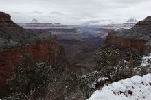 Hike up the Bright Angel trail from Indian Gardens campground, while backpacking the Grand Canyon, on Sunday, January 4, 2009.

Filename: SRM_20090104_10080886.JPG
Aperture: f/11.0
Shutter Speed: 1/60
Body: Canon EOS-1D Mark II
Lens: Canon EF 16-35mm f/2.8 L