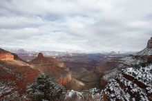 Hike up the Bright Angel trail from Indian Gardens campground, while backpacking the Grand Canyon, on Sunday, January 4, 2009.

Filename: SRM_20090104_11554837.JPG
Aperture: f/16.0
Shutter Speed: 1/40
Body: Canon EOS-1D Mark II
Lens: Canon EF 16-35mm f/2.8 L