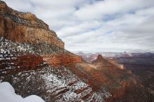 Hike up the Bright Angel trail from Indian Gardens campground, while backpacking the Grand Canyon, on Sunday, January 4, 2009.

Filename: SRM_20090104_11572239.JPG
Aperture: f/16.0
Shutter Speed: 1/40
Body: Canon EOS-1D Mark II
Lens: Canon EF 16-35mm f/2.8 L