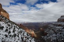 Hike up the Bright Angel trail from Indian Gardens campground, while backpacking the Grand Canyon, on Sunday, January 4, 2009.

Filename: SRM_20090104_12053641.JPG
Aperture: f/16.0
Shutter Speed: 1/60
Body: Canon EOS-1D Mark II
Lens: Canon EF 16-35mm f/2.8 L