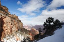 Hike up the Bright Angel trail from Indian Gardens campground, while backpacking the Grand Canyon, on Sunday, January 4, 2009.

Filename: SRM_20090104_12253949.JPG
Aperture: f/16.0
Shutter Speed: 1/50
Body: Canon EOS-1D Mark II
Lens: Canon EF 16-35mm f/2.8 L