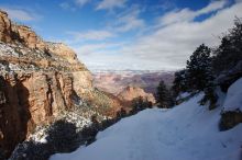 Hike up the Bright Angel trail from Indian Gardens campground, while backpacking the Grand Canyon, on Sunday, January 4, 2009.

Filename: SRM_20090104_12343752.JPG
Aperture: f/16.0
Shutter Speed: 1/60
Body: Canon EOS-1D Mark II
Lens: Canon EF 16-35mm f/2.8 L