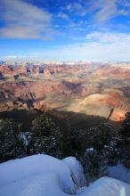 The Grand Canyon from the scenic view, south rim, on Sunday, January 4, 2009.

Filename: SRM_20090104_14302195.JPG
Aperture: f/16.0
Shutter Speed: 1/25
Body: Canon EOS-1D Mark II
Lens: Canon EF 16-35mm f/2.8 L