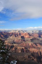 The Grand Canyon from the scenic view, south rim, on Sunday, January 4, 2009.

Filename: SRM_20090104_14385823.JPG
Aperture: f/16.0
Shutter Speed: 1/40
Body: Canon EOS-1D Mark II
Lens: Canon EF 16-35mm f/2.8 L