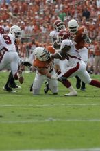 The University of Texas football team defeated the Arkansas Razorbacks with a score of 52-10 in Austin, TX on Saturday, September 27, 2008.

Filename: SRM_20080927_15191470.jpg
Aperture: f/6.3
Shutter Speed: 1/640
Body: Canon EOS-1D Mark II
Lens: Canon EF 300mm f/2.8 L IS