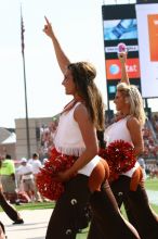 Texas Pom.  The University of Texas football team defeated the Arkansas Razorbacks with a score of 52-10 in Austin, TX on Saturday, September 27, 2008.

Filename: SRM_20080927_15322869.jpg
Aperture: f/5.6
Shutter Speed: 1/1600
Body: Canon EOS 20D
Lens: Canon EF 80-200mm f/2.8 L